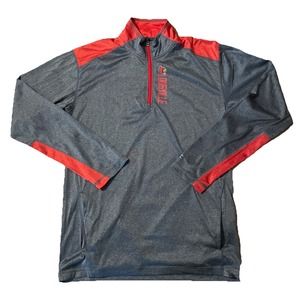 Louisville Cardinals 1/4 Sleeve Long Sleeve Pullover Champion Medium Gray‎
